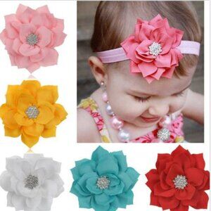 White flower hair band